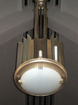 Detail hanglamp kerkzaal.
<br/>
Particulier bezit, zj